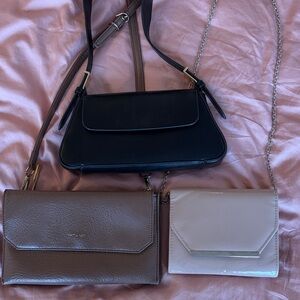 Matt & Nat Black, Brown, and Cream Crossbody Bags